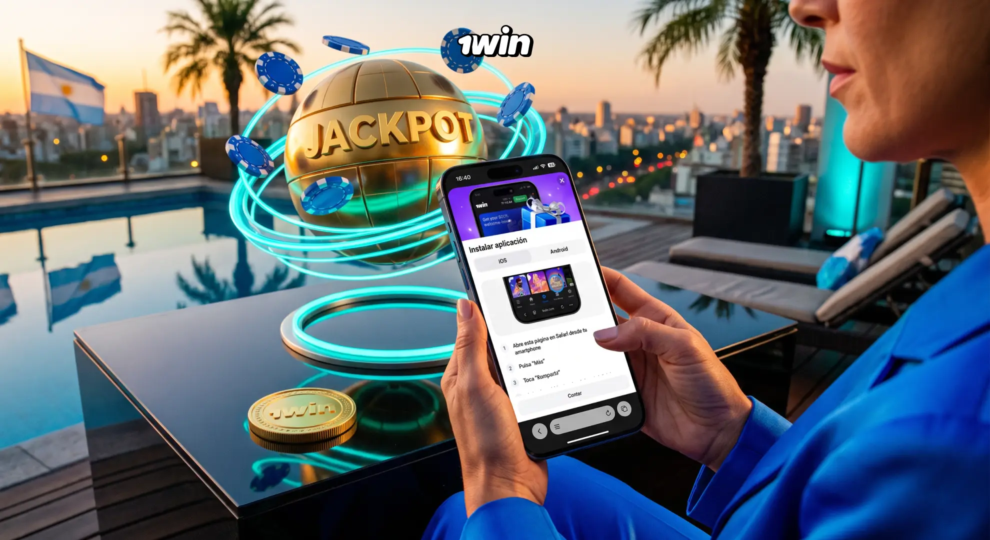 App de 1win Argentina para Android e iOS