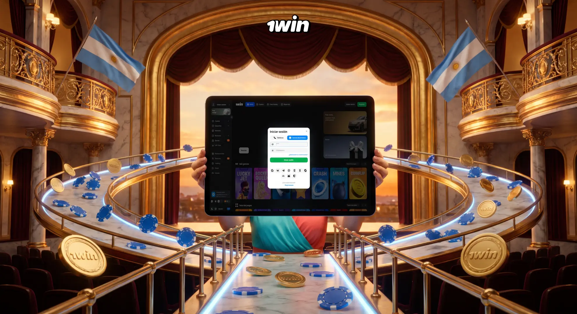 Formulario de registro de cuenta en 1win Argentina